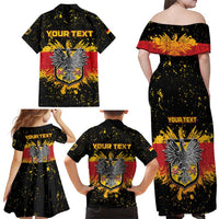 Personalized Germany Family Matching Off Shoulder Maxi Dress and Hawaiian Shirt Bundeswappen Art Symbol - Wonder Print Shop