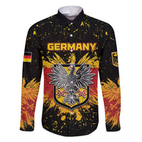 Personalized Germany Family Matching Off Shoulder Maxi Dress and Hawaiian Shirt Bundeswappen Art Symbol - Wonder Print Shop