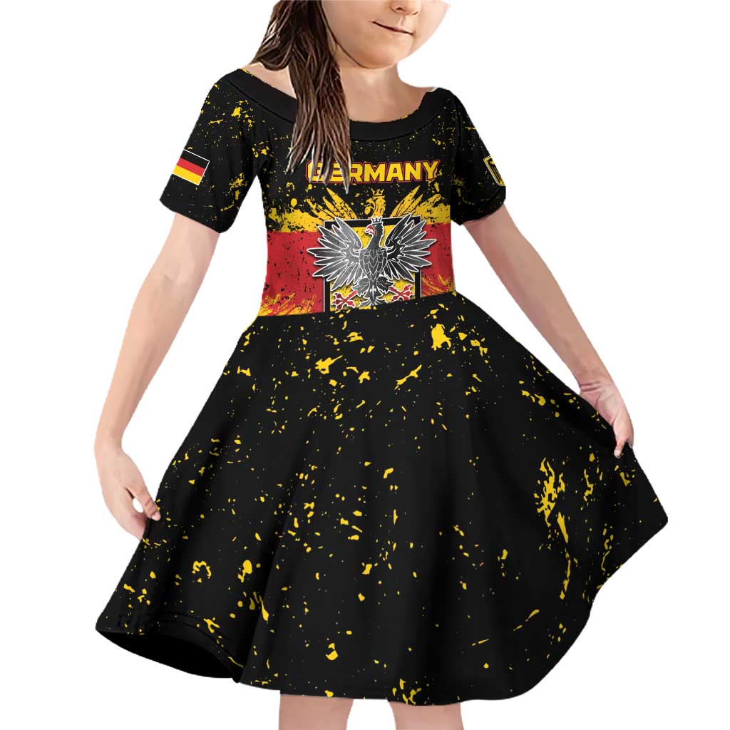 Personalized Germany Family Matching Off Shoulder Short Dress and Hawaiian Shirt Bundeswappen Art Symbol - Wonder Print Shop