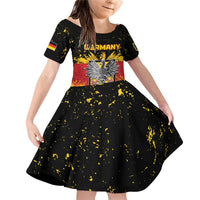 Personalized Germany Family Matching Off Shoulder Short Dress and Hawaiian Shirt Bundeswappen Art Symbol - Wonder Print Shop