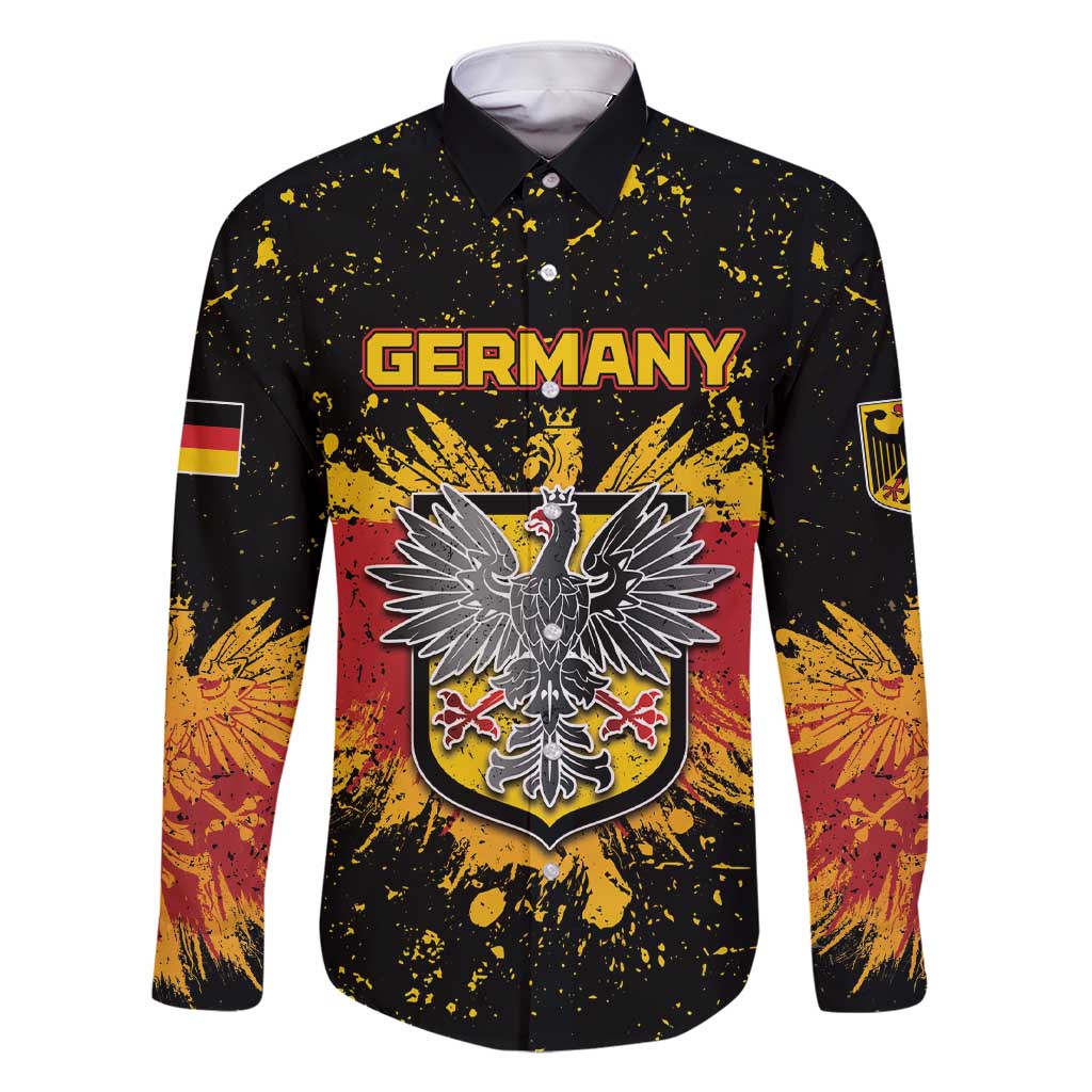 Personalized Germany Family Matching Short Sleeve Bodycon Dress and Hawaiian Shirt Bundeswappen Art Symbol - Wonder Print Shop