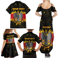 Personalized Germany Family Matching Summer Maxi Dress and Hawaiian Shirt Bundeswappen Art Symbol - Wonder Print Shop