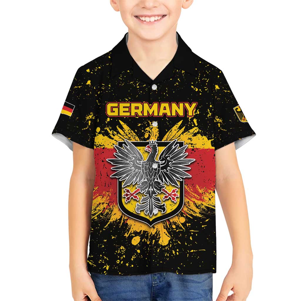 Personalized Germany Family Matching Tank Maxi Dress and Hawaiian Shirt Bundeswappen Art Symbol - Wonder Print Shop