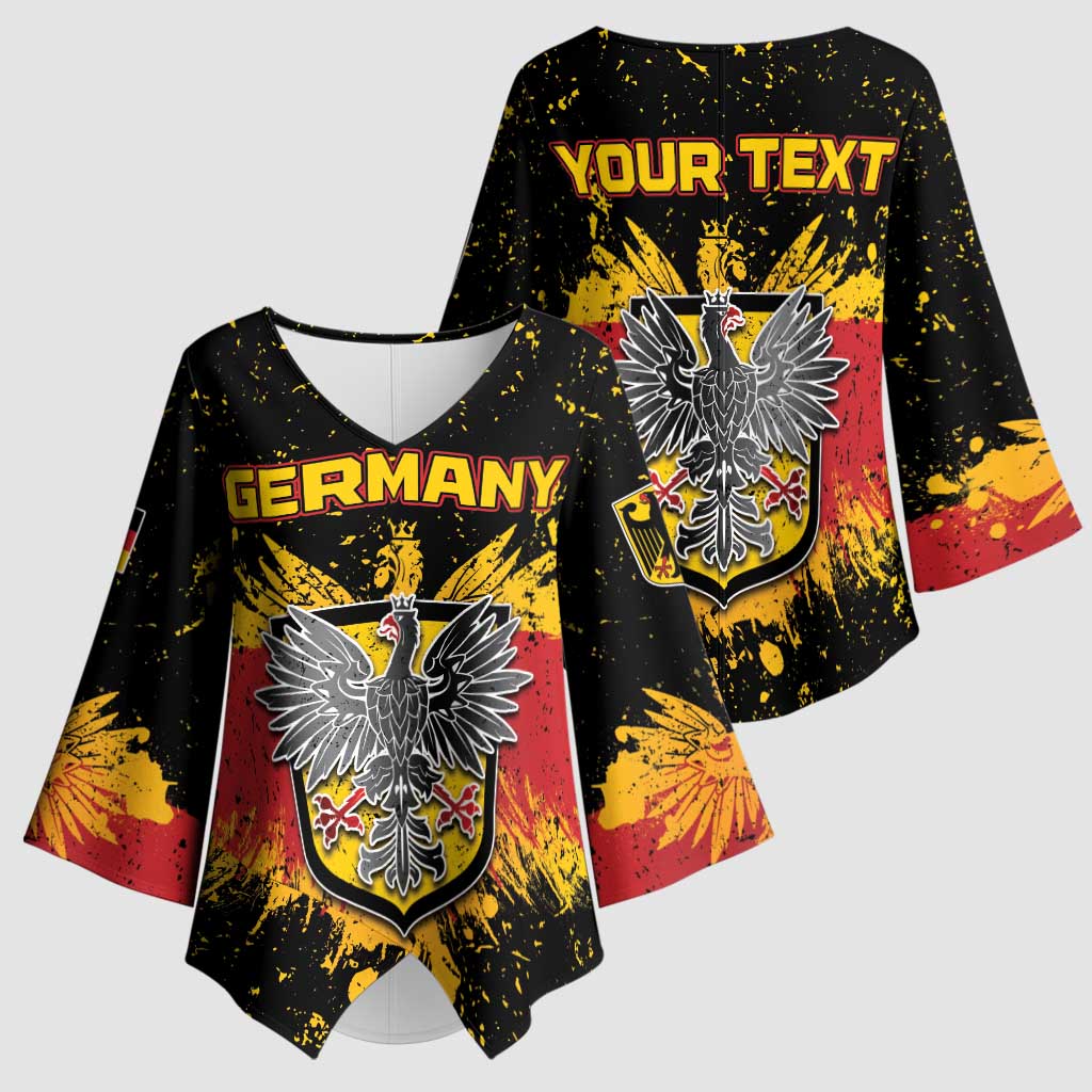 Personalized Germany Kimono Sleeve Blouse Bundeswappen Art Symbol - Wonder Print Shop
