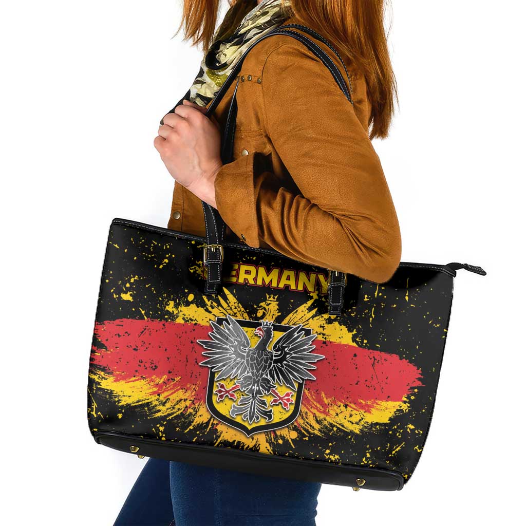 Germany Leather Tote Bag Bundeswappen Art Symbol - Wonder Print Shop