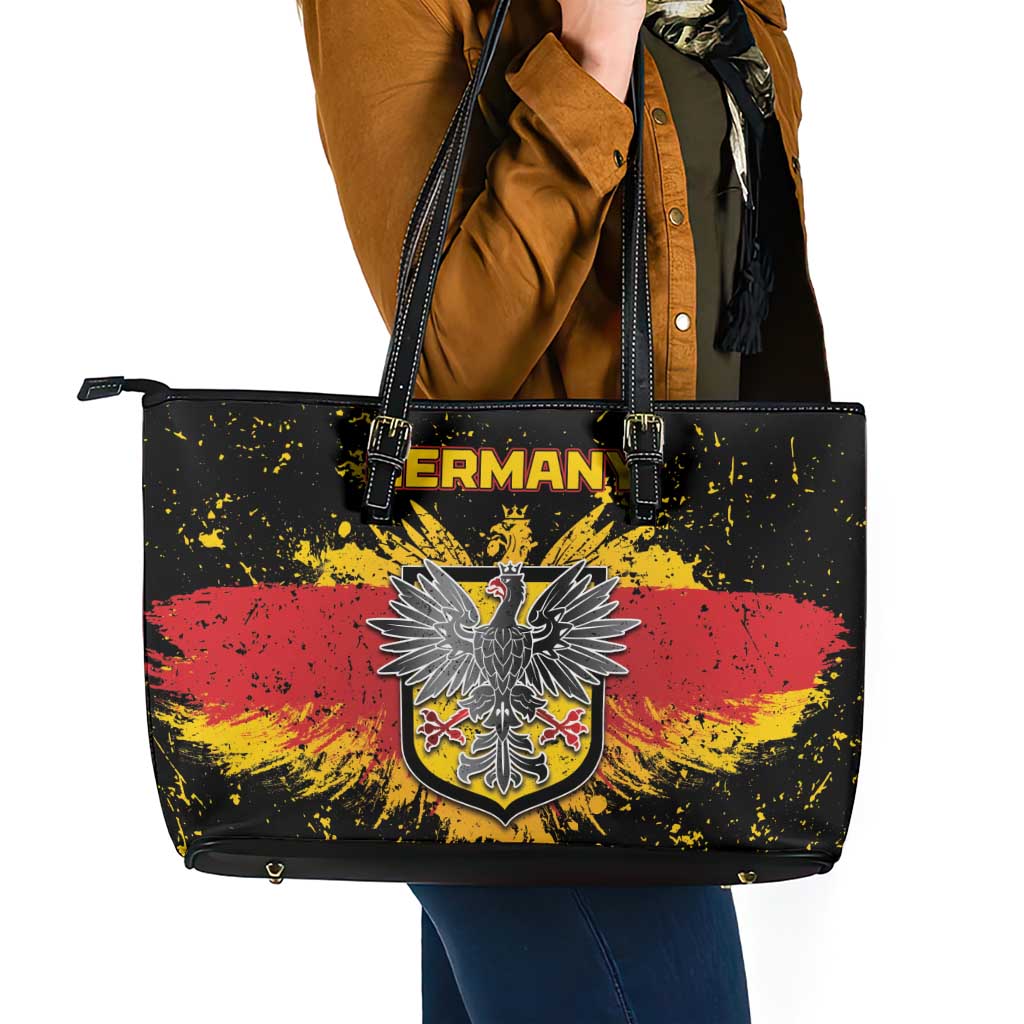 Germany Leather Tote Bag Bundeswappen Art Symbol - Wonder Print Shop