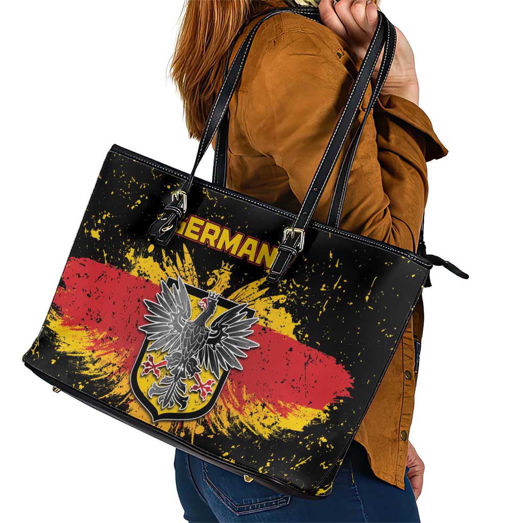 Germany Leather Tote Bag Bundeswappen Art Symbol - Wonder Print Shop