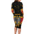 Personalized Germany Long Sleeve Bodycon Dress Bundeswappen Art Symbol - Wonder Print Shop