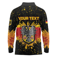 Personalized Germany Long Sleeve Polo Shirt Bundeswappen Art Symbol - Wonder Print Shop