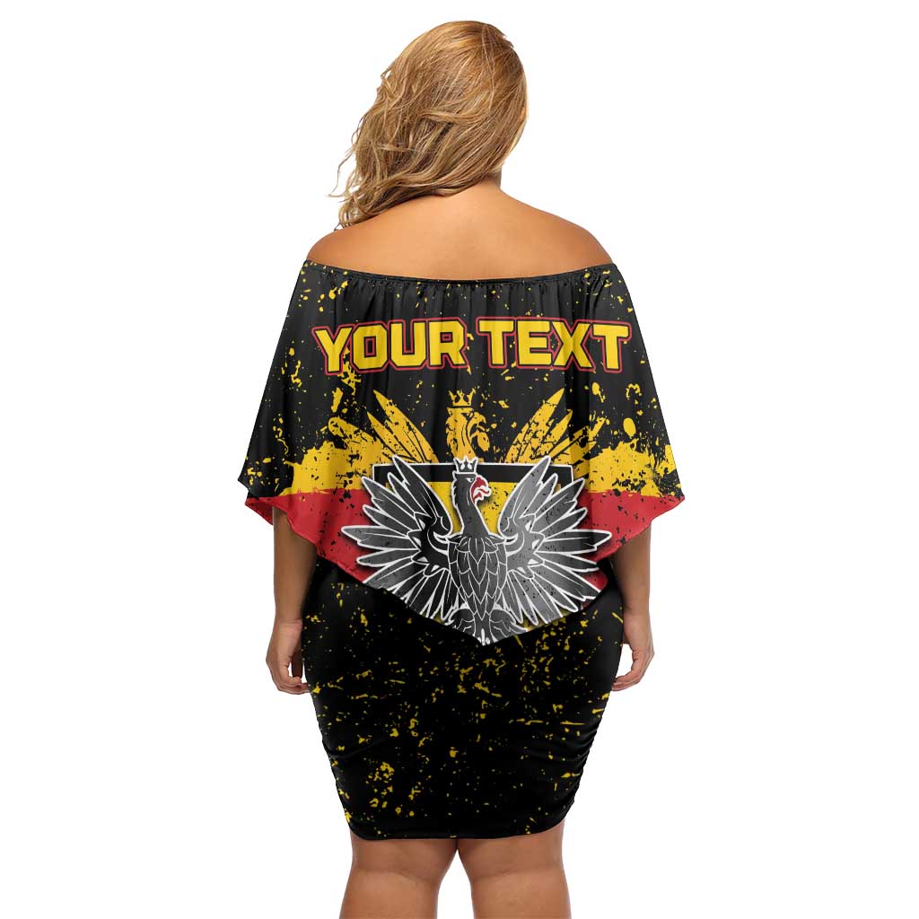 Personalized Germany Off Shoulder Short Dress Bundeswappen Art Symbol - Wonder Print Shop