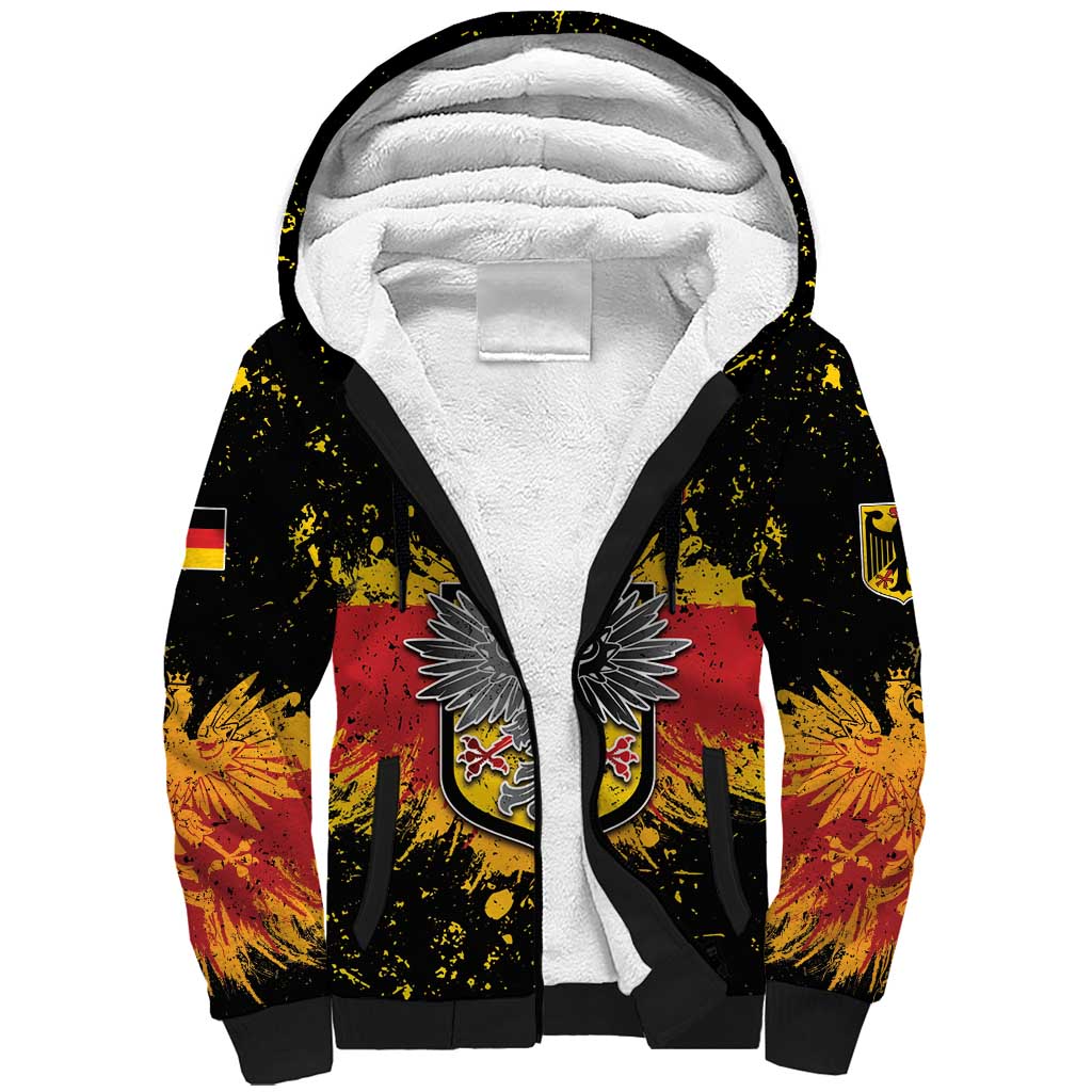 Personalized Germany Sherpa Hoodie Bundeswappen Art Symbol - Wonder Print Shop