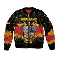 Personalized Germany Sleeve Zip Bomber Jacket Bundeswappen Art Symbol - Wonder Print Shop