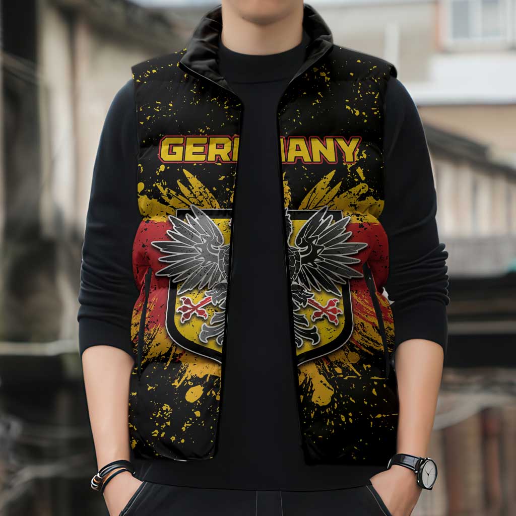 Personalized Germany Sleeveless Puffer Jacket Bundeswappen Art Symbol - Wonder Print Shop