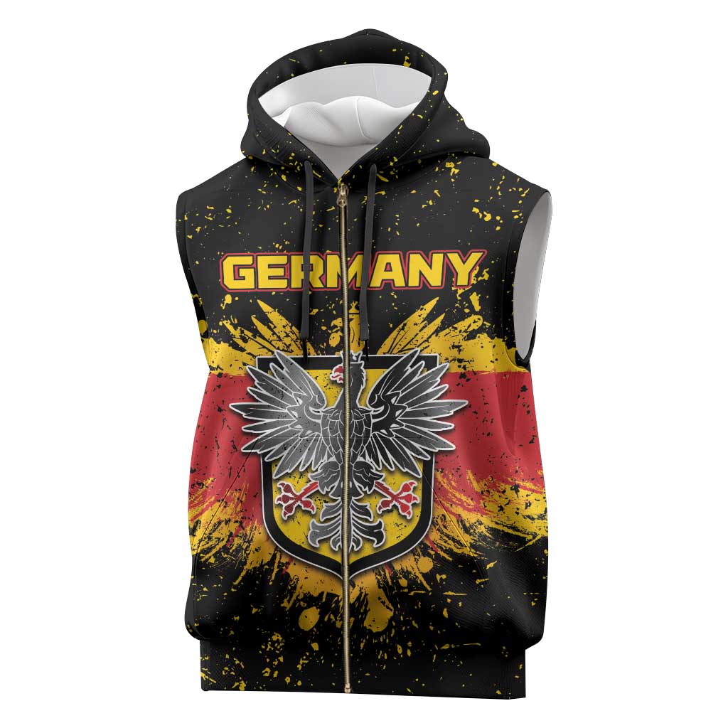 Personalized Germany Sleeveless Zip Hoodie Bundeswappen Art Symbol - Wonder Print Shop