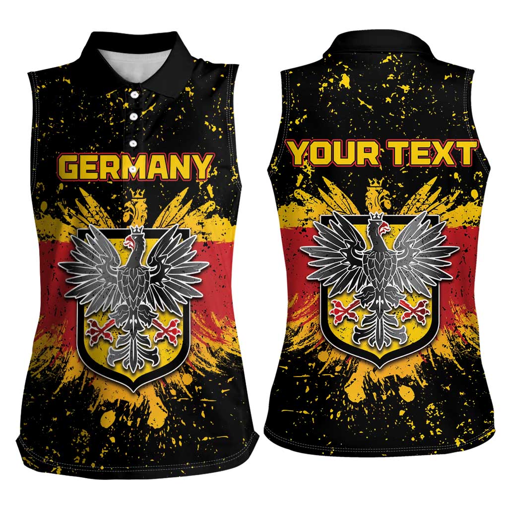 Personalized Germany Women Sleeveless Polo Shirt Bundeswappen Art Symbol - Wonder Print Shop
