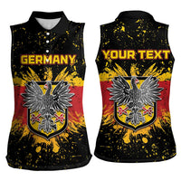 Personalized Germany Women Sleeveless Polo Shirt Bundeswappen Art Symbol - Wonder Print Shop