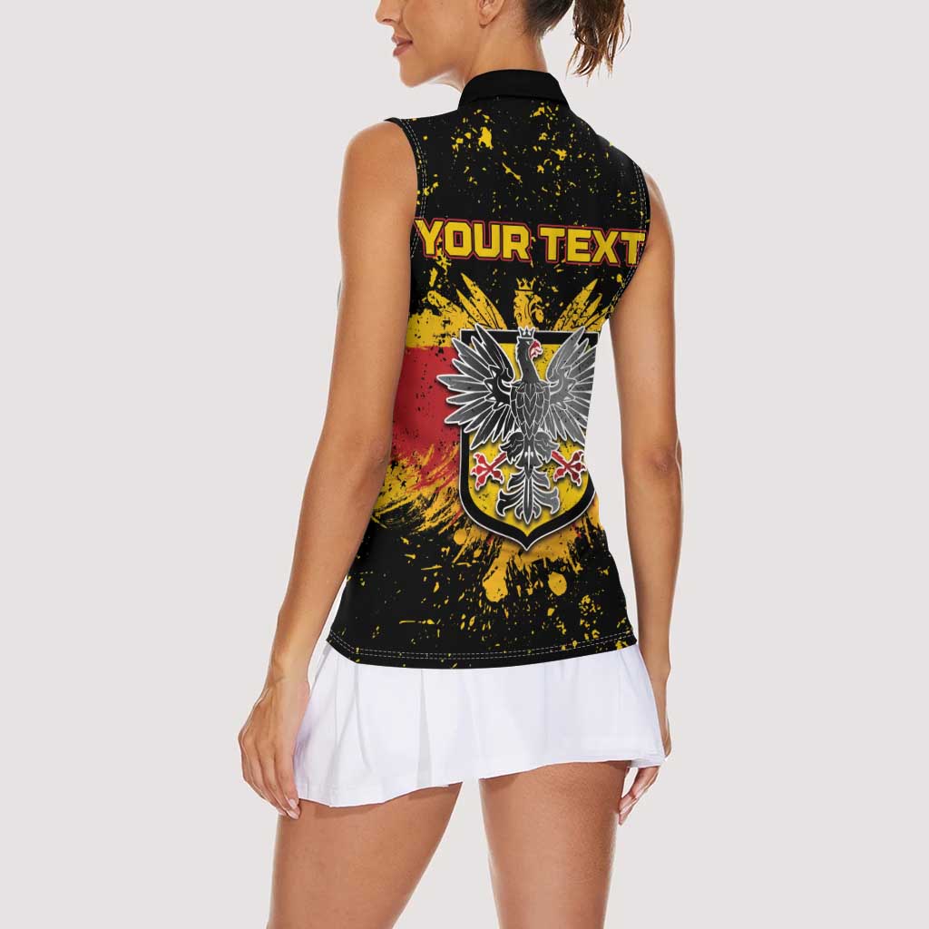 Personalized Germany Women Sleeveless Polo Shirt Bundeswappen Art Symbol - Wonder Print Shop