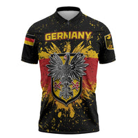 Personalized Germany Zipper Polo Shirt Bundeswappen Art Symbol - Wonder Print Shop