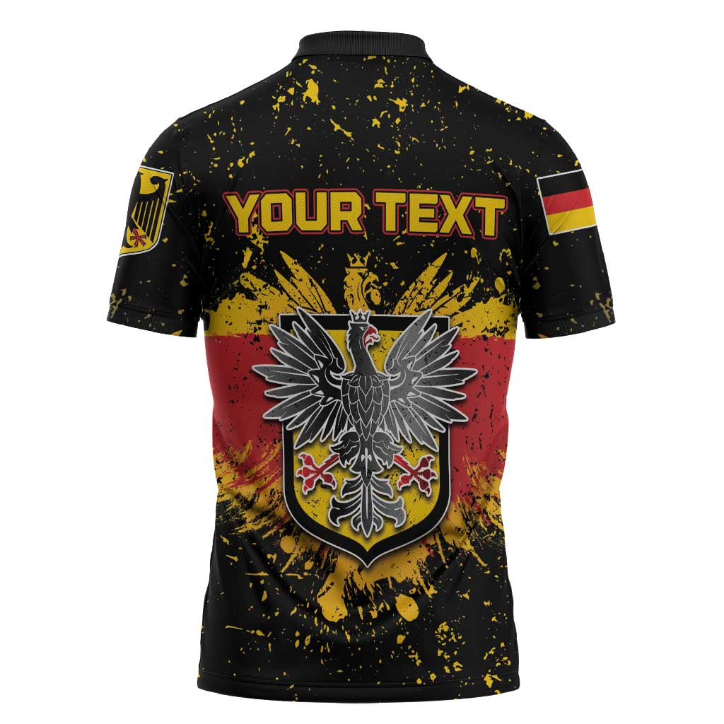 Personalized Germany Zipper Polo Shirt Bundeswappen Art Symbol - Wonder Print Shop