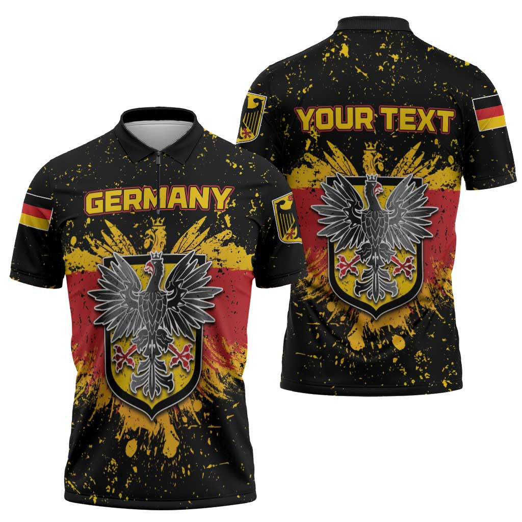 Personalized Germany Zipper Polo Shirt Bundeswappen Art Symbol - Wonder Print Shop