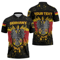 Personalized Germany Zipper Polo Shirt Bundeswappen Art Symbol - Wonder Print Shop