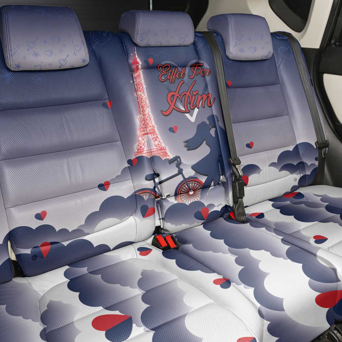 France Back Car Seat Cover Eiffel For Him - Wonder Print Shop