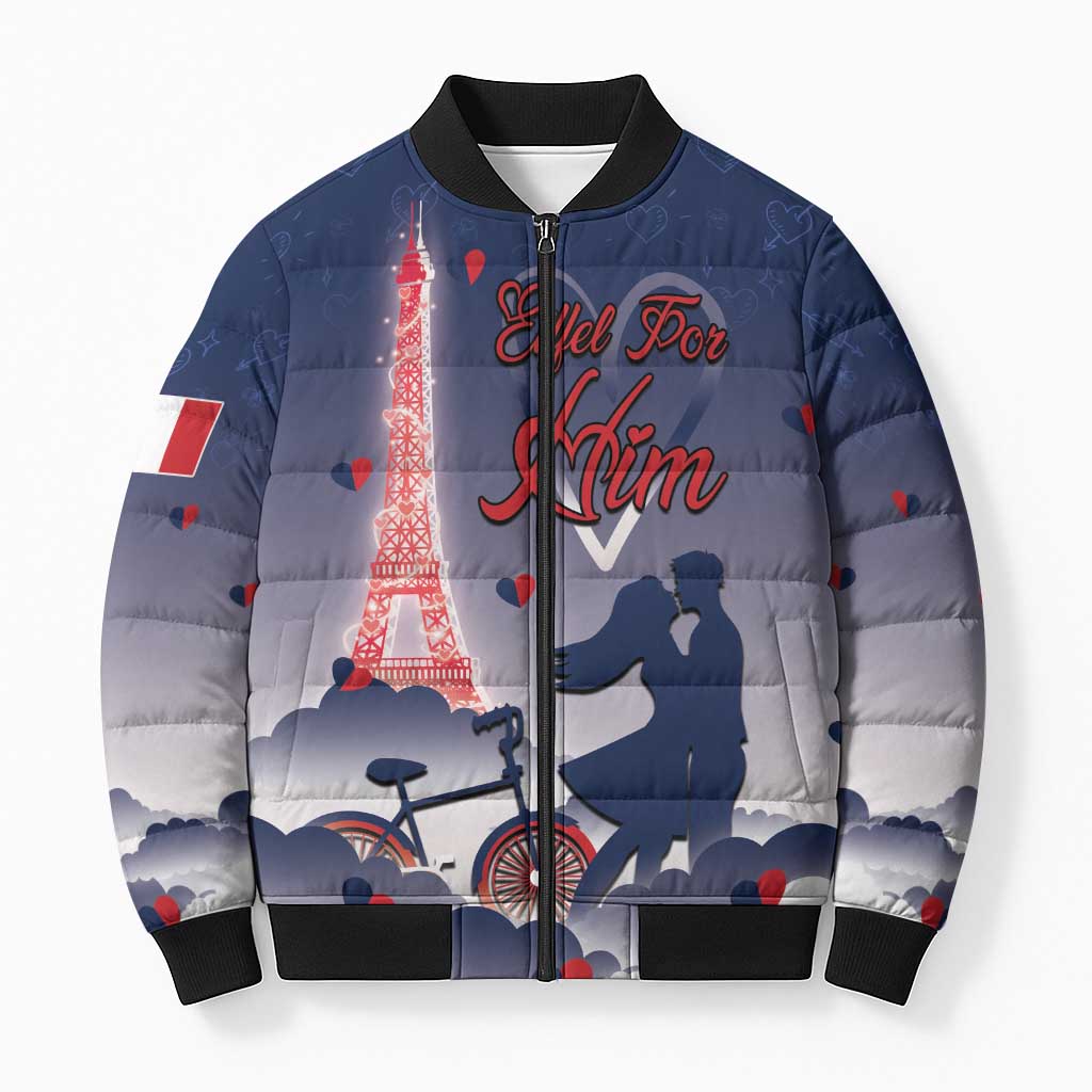Personalized France Bomber Puffer Jacket Eiffel For Him - Wonder Print Shop