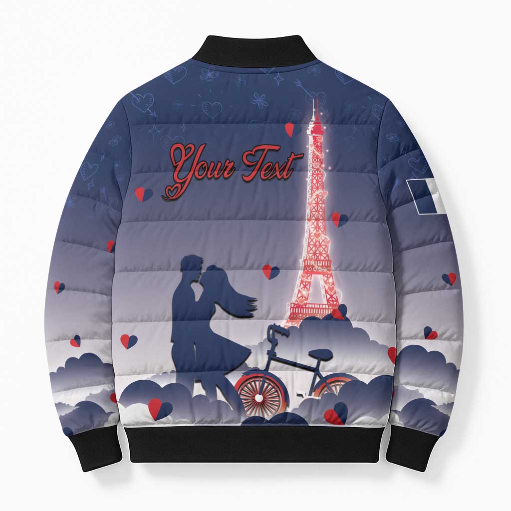 Personalized France Bomber Puffer Jacket Eiffel For Him - Wonder Print Shop