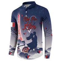 Personalized France Button Sweatshirt Eiffel For Him - Wonder Print Shop