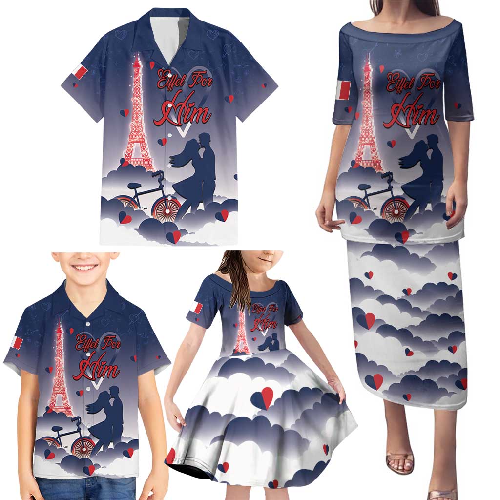 Personalized France Family Matching Puletasi and Hawaiian Shirt Eiffel For Him - Wonder Print Shop