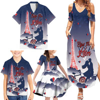 Personalized France Family Matching Summer Maxi Dress and Hawaiian Shirt Eiffel For Him - Wonder Print Shop