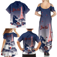 Personalized France Family Matching Summer Maxi Dress and Hawaiian Shirt Eiffel For Him - Wonder Print Shop