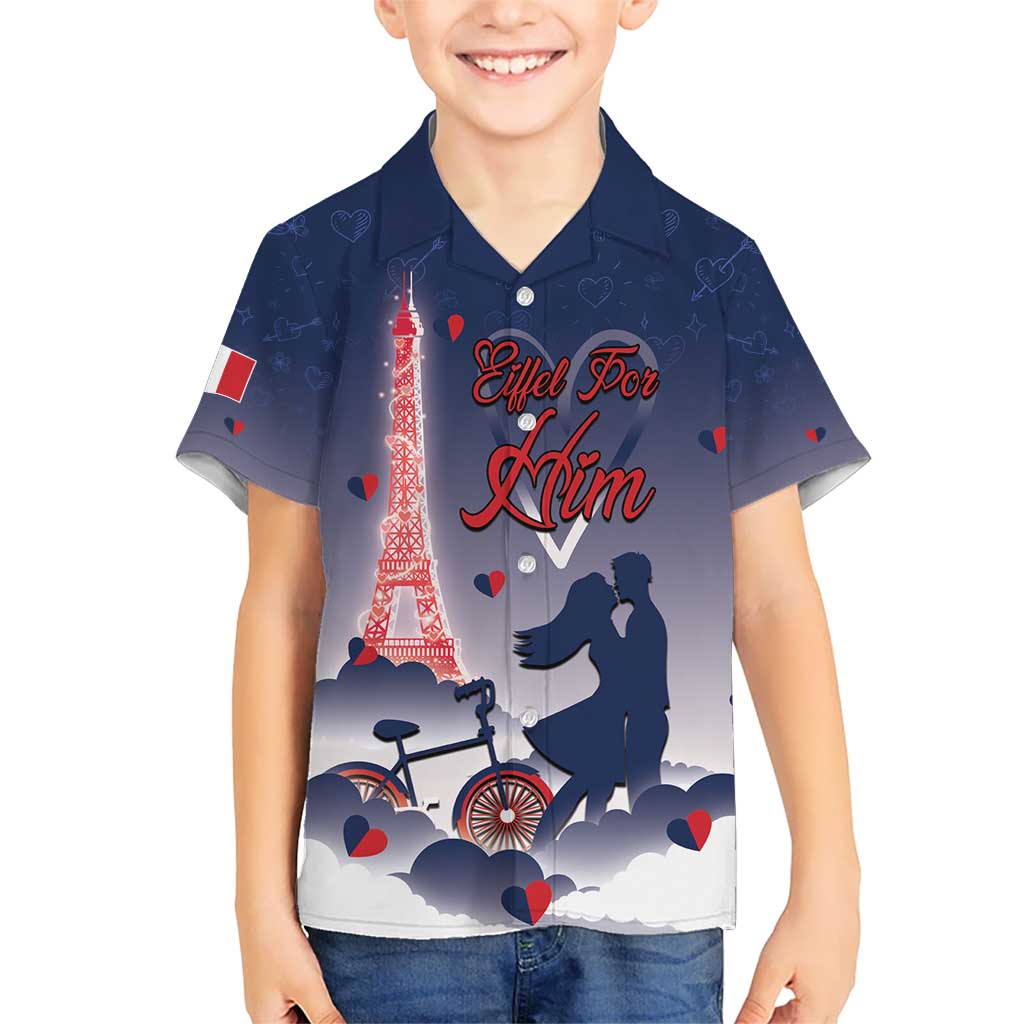 Personalized France Kid Hawaiian Shirt Eiffel For Him - Wonder Print Shop