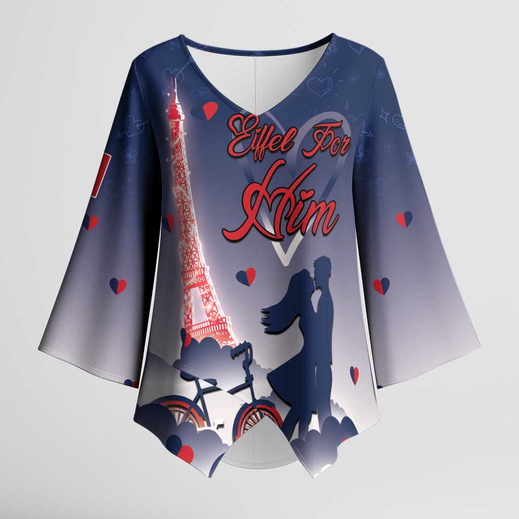 Personalized France Kimono Sleeve Blouse Eiffel For Him - Wonder Print Shop