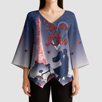 Personalized France Kimono Sleeve Blouse Eiffel For Him - Wonder Print Shop