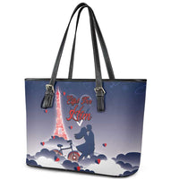 France Leather Tote Bag Eiffel For Him - Wonder Print Shop