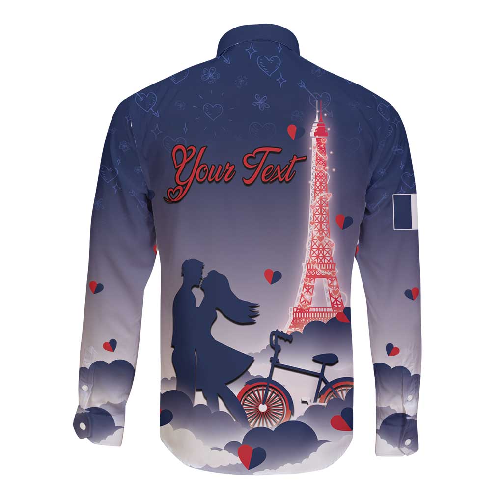 Personalized France Long Sleeve Button Shirt Eiffel For Him - Wonder Print Shop