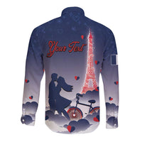 Personalized France Long Sleeve Button Shirt Eiffel For Him - Wonder Print Shop