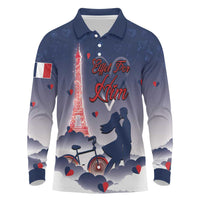 Personalized France Long Sleeve Polo Shirt Eiffel For Him - Wonder Print Shop