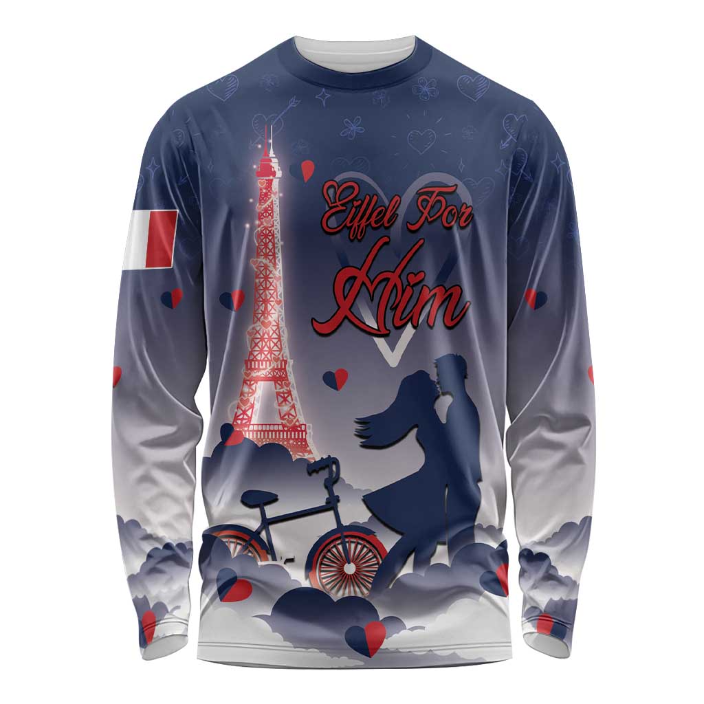Personalized France Long Sleeve Shirt Eiffel For Him - Wonder Print Shop