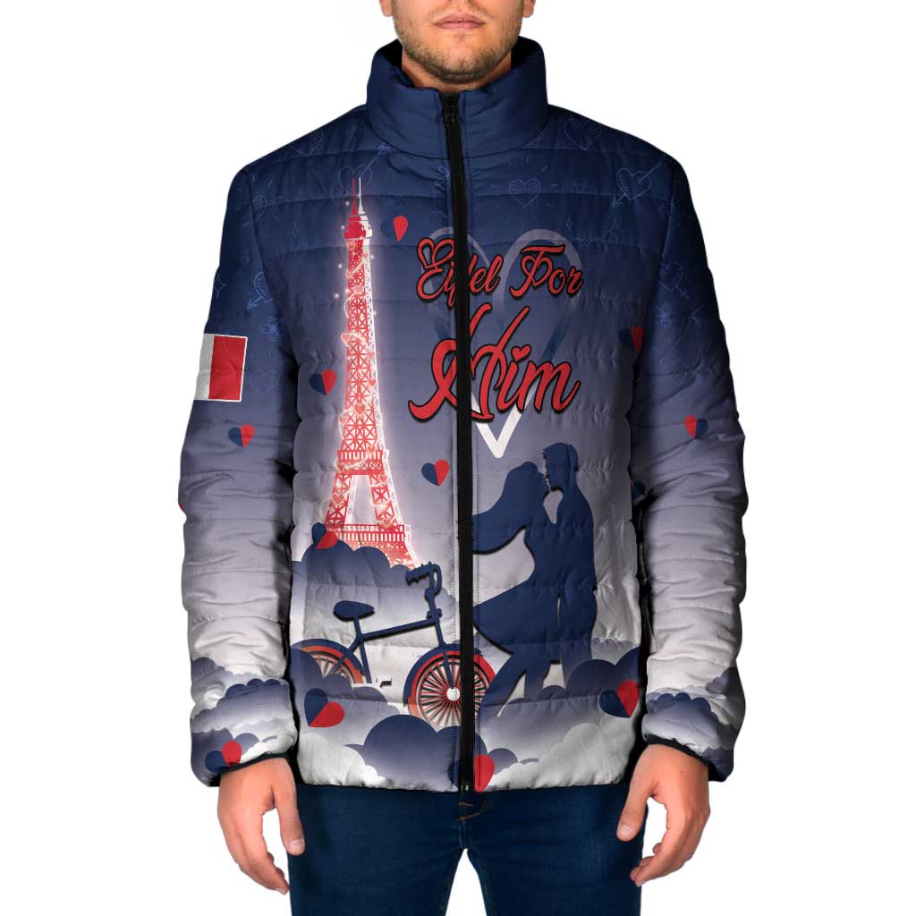 Personalized France Padded Jacket Eiffel For Him - Wonder Print Shop
