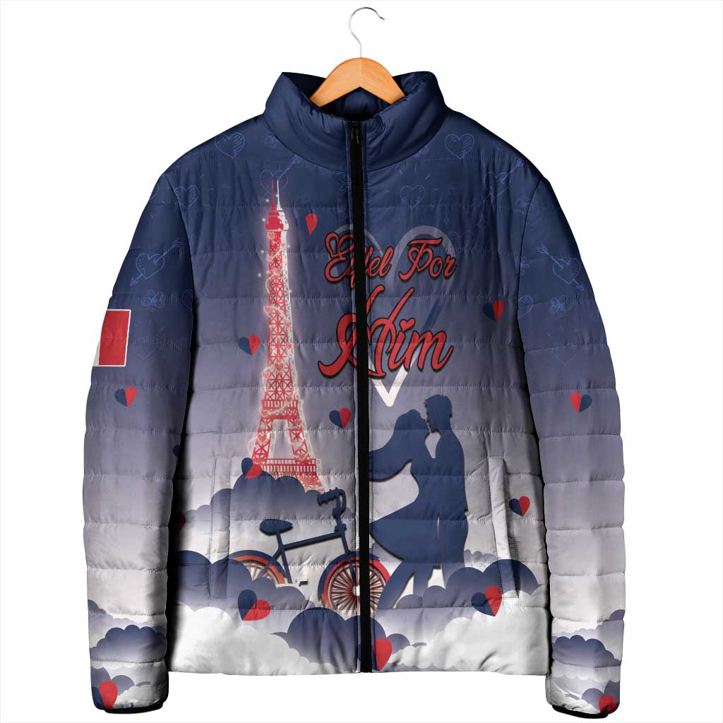 Personalized France Padded Jacket Eiffel For Him - Wonder Print Shop