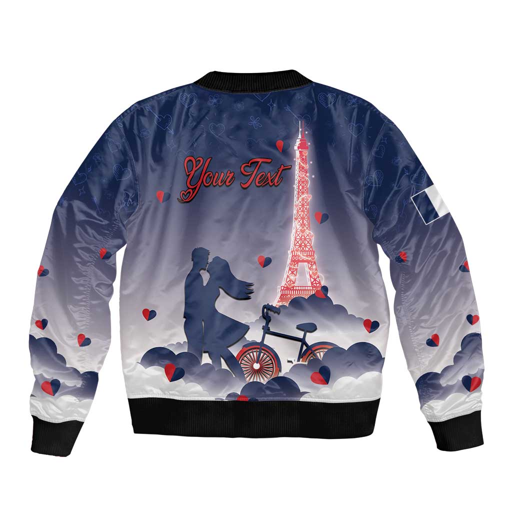 Personalized France Sleeve Zip Bomber Jacket Eiffel For Him - Wonder Print Shop