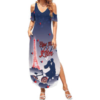 Personalized France Summer Maxi Dress Eiffel For Him - Wonder Print Shop