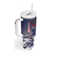 Personalized France Tumbler With Handle Eiffel For Him - Wonder Print Shop