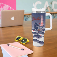 Personalized France Tumbler With Handle Eiffel For Him - Wonder Print Shop