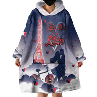 Personalized France Wearable Blanket Hoodie Eiffel For Him - Wonder Print Shop
