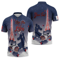 Personalized France Zipper Polo Shirt Eiffel For Him - Wonder Print Shop