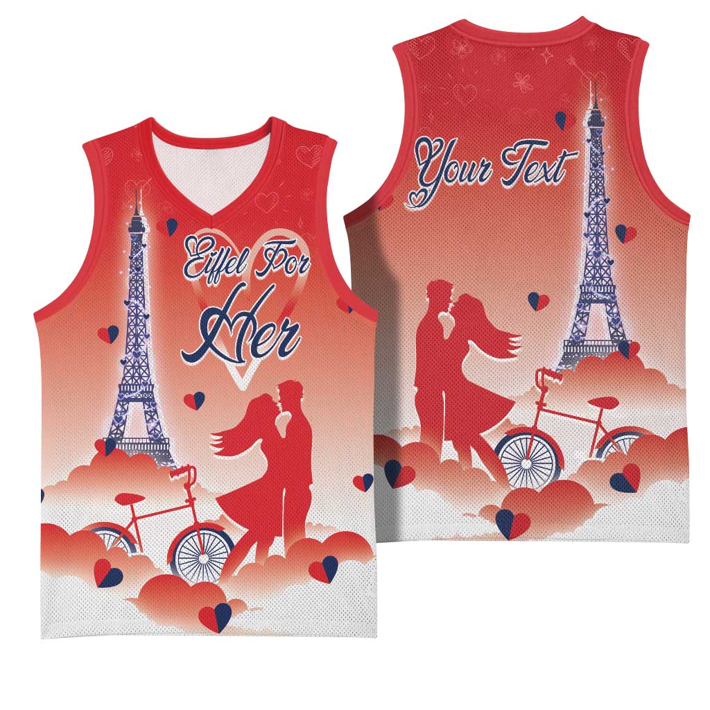 Personalized France Basketball Jersey Eiffel For Her - Wonder Print Shop
