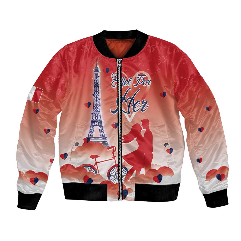 Personalized France Bomber Jacket Eiffel For Her - Wonder Print Shop